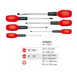 Surubelnite Euroline Pozidriv 73571
